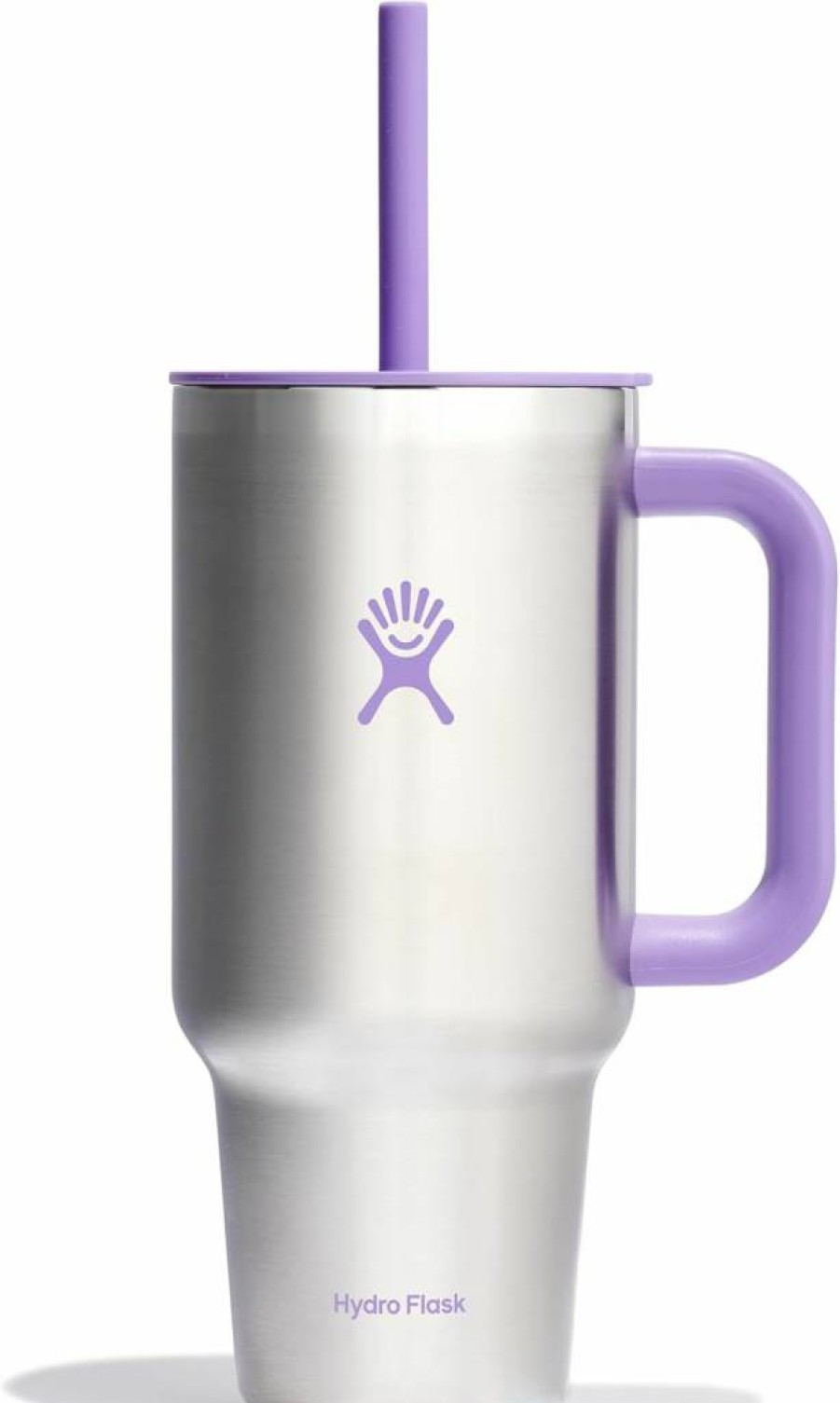Hydro Flask 24 Oz Insulated Stainless Steel Travel Tumbler with Handle, Leak-Proof Lid and Straw - Indigo Blue