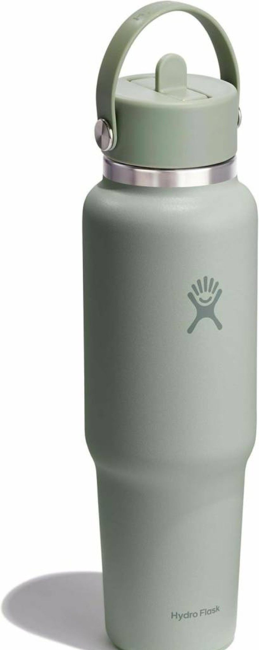 Hydro Flask 40 oz Wide Mouth Water Bottle with Flex Straw Lid, Insulated Stainless Steel Travel Mug, Agave Color