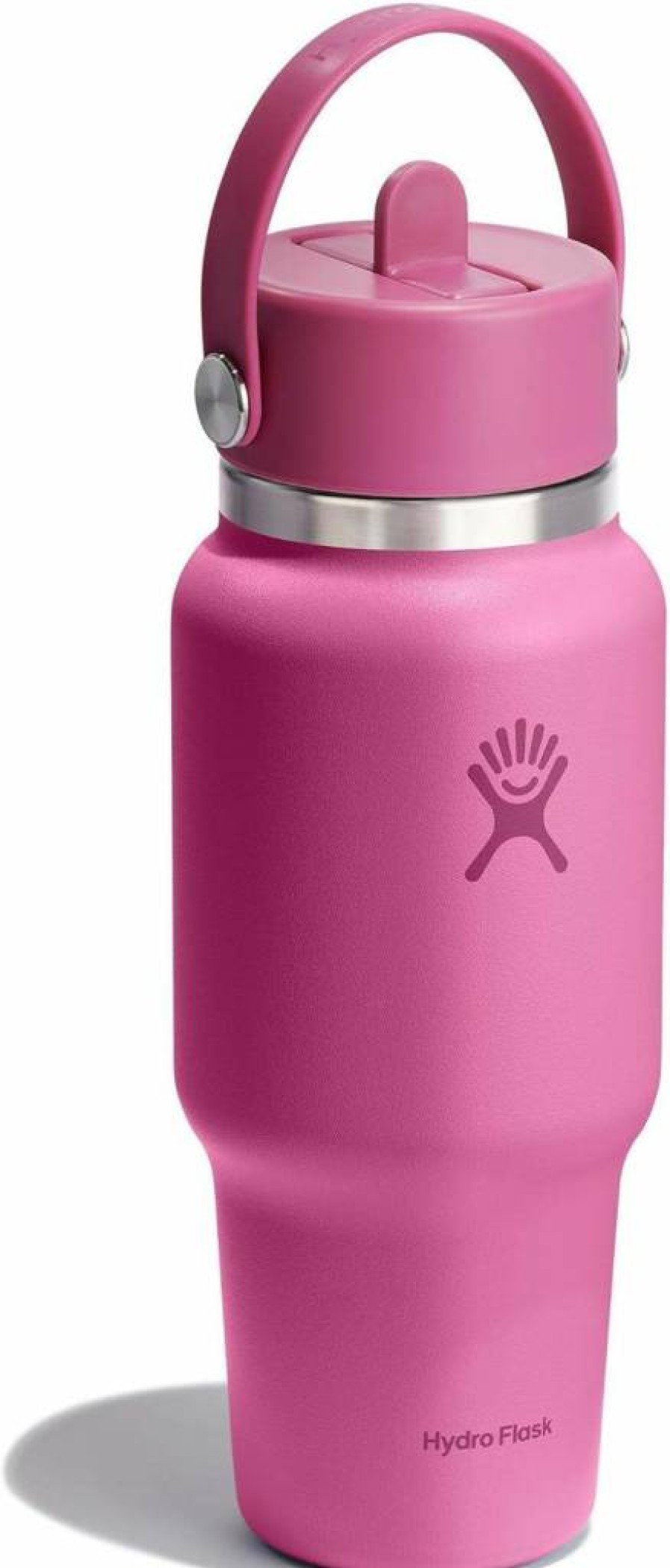 Hydro Flask 40 oz Wide Mouth Water Bottle with Flex Straw Cap - Insulated Stainless Steel Travel Mug, White